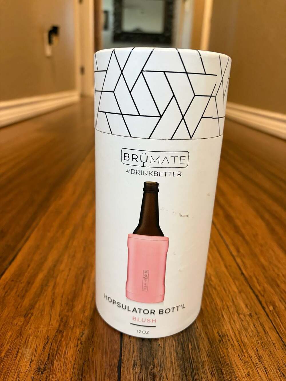 BrüMate Hopsulator Bott'l 12oz Insulated Beer Bottle Cooler in Blush